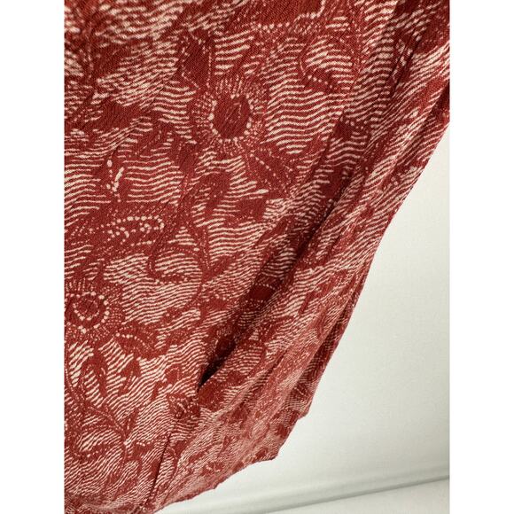 Anthropologie Vanessa Virginia Shirt Women XS Pink Cream Printed Cap Sleeve - Picture 8 of 10